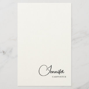 Professionell elegant modern minimalistisk lägg ti brevpapper