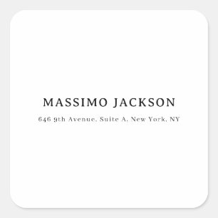 Professionell elegant modern minimalistisk lägg ti fyrkantigt klistermärke