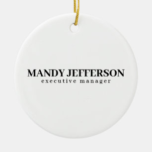 Professionell elegant modern minimalistisk lägg ti julgransprydnad keramik