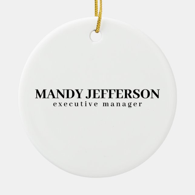 Professionell elegant modern minimalistisk lägg ti julgransprydnad keramik (Framsidan)