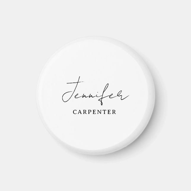 Professionell elegant modern minimalistisk lägg ti magnet (Framsidan)