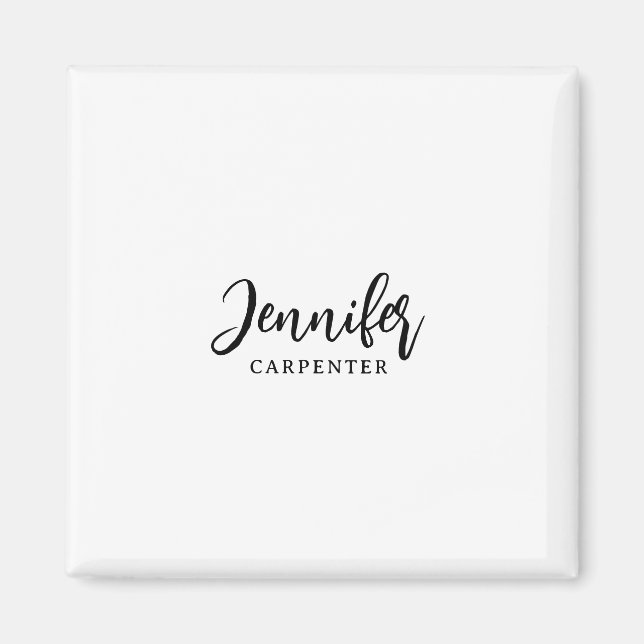 Professionell elegant modern minimalistisk lägg ti magnet (Framsidan)