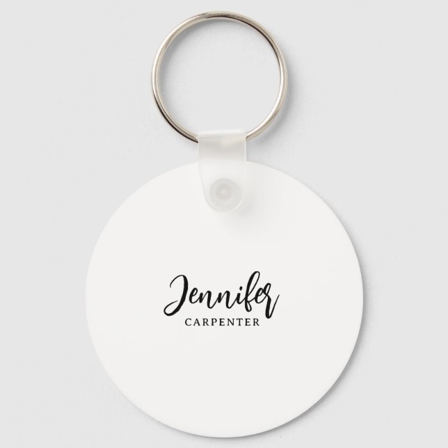 Professionell elegant modern minimalistisk lägg ti nyckelring (Framsida)