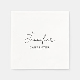 Professionell elegant modern minimalistisk lägg ti pappersservett