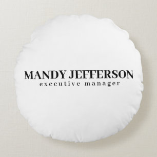 Professionell elegant modern minimalistisk lägg ti rund kudde