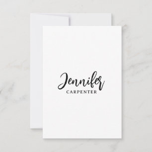 Professionell elegant modern minimalistisk lägg ti tack kort