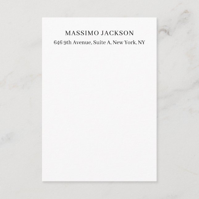 Professionell elegant modern minimalistisk lägg ti tilläggskort (Framsida)