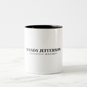 Professionell elegant modern minimalistisk lägg ti Två-Tonad mugg