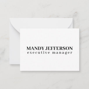 Professionell elegant modern minimalistisk lägga t anteckningskort