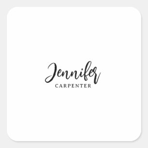 Professionell elegant modern minimalistisk lägga t fyrkantigt klistermärke