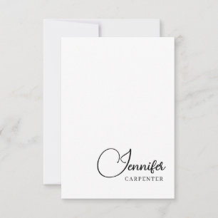 Professionell elegant modern minimalistisk lägga t tack kort