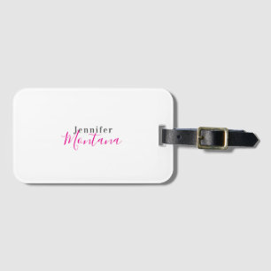 Professionell elegant modern minimalistisk namn bagagebricka