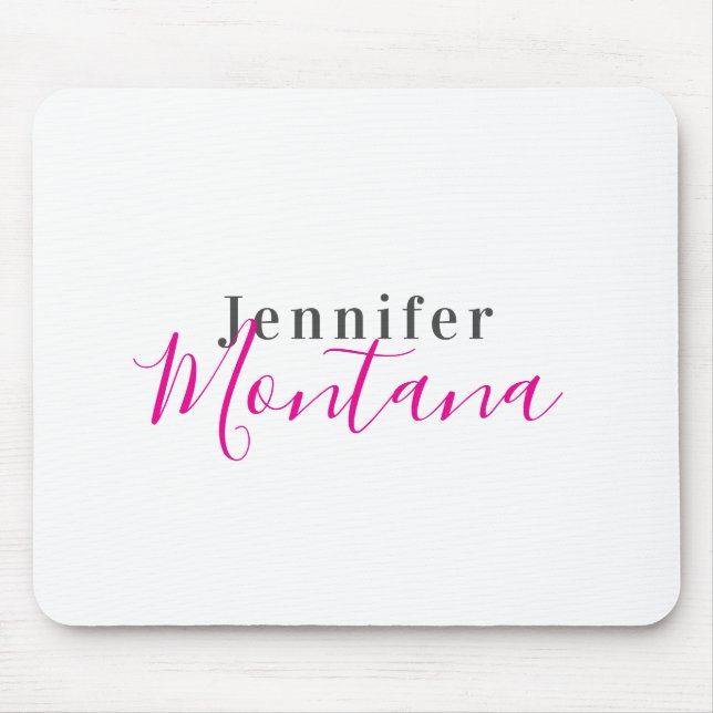Professionell elegant modern minimalistisk namn musmatta (Framsidan)