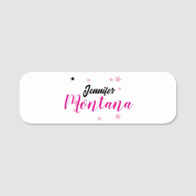 Professionell elegant modern minimalistisk namn namnbricka (Framsida)