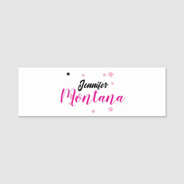 Professionell elegant modern minimalistisk namn namnbricka (Framsida)