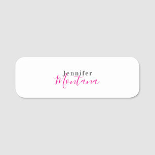 Professionell elegant modern minimalistisk namn namnbricka