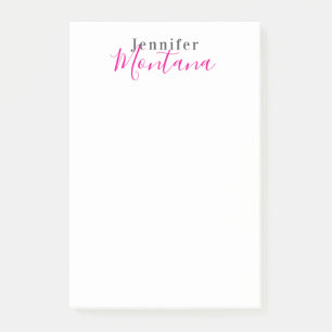 Professionell elegant modern minimalistisk namn post-it block
