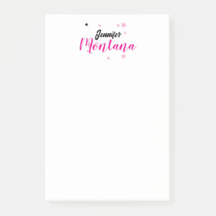 Professionell elegant modern minimalistisk namn post-it block