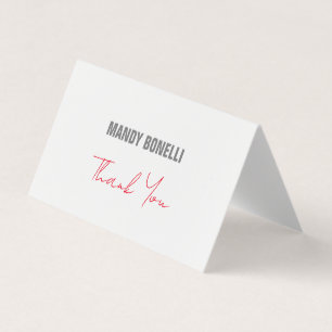 Professionell elegant modern minimalistisk tack kort