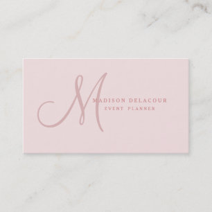 Professionell Elegant Modern Monogram Black & Whit Visitkort