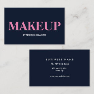 Professionell Elegant Modern Monogram Blue & White Visitkort