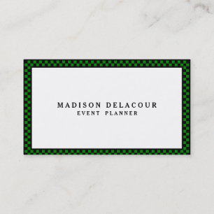 Professionell Elegant Modern Monogram Grönt Grän Visitkort