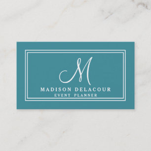 Professionell Elegant Modern Monogram Guld & White Visitkort