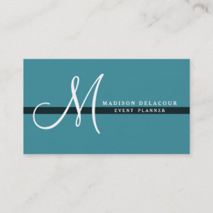 Professionell Elegant Modern Monogram Guld & White Visitkort