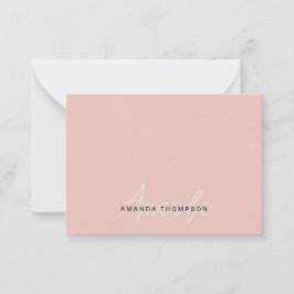 Professionell Elegant Modern Personlig med Namn Anteckningskort