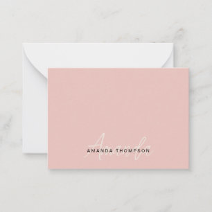 Professionell Elegant Modern Personlig med Namn Anteckningskort