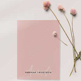 Professionell Elegant Modern Personlig med Namn Post-it Block