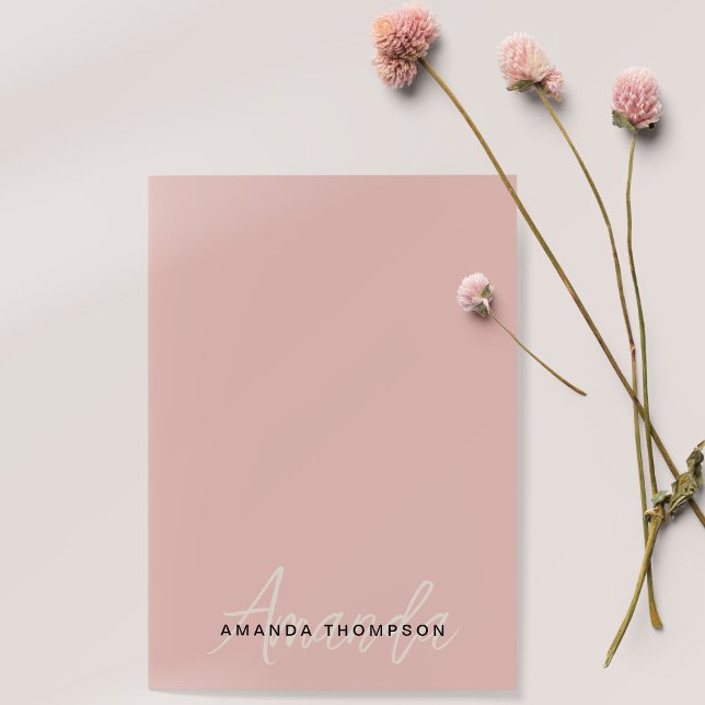 Professionell Elegant Modern Personlig med Namn Post-it Block (Skapare uppladdad)