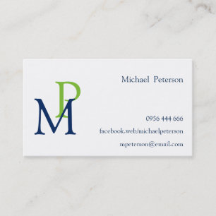 Professionell Elegant Modern Personlig Monogram Visitkort
