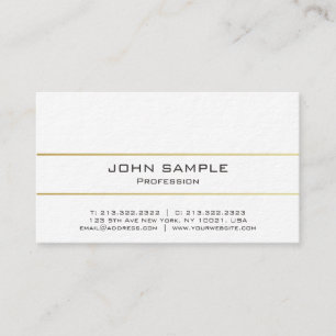 Professionell Elegant Modern Plain Guld lyx Visitkort