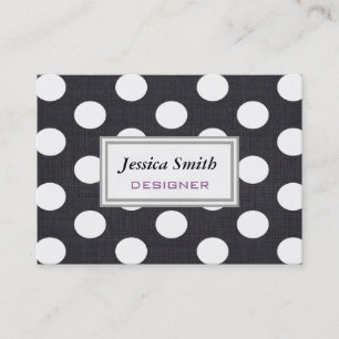 Professionell elegant modern polka dots visitkort