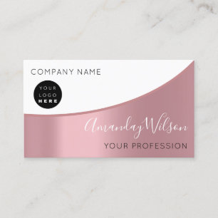 Professionell Elegant Modern Ro Logotyp White Visitkort