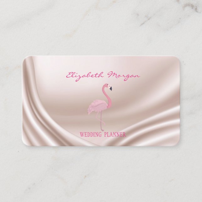 Professionell Elegant Modern,Rosa Flamingo Visitkort (Framsida)