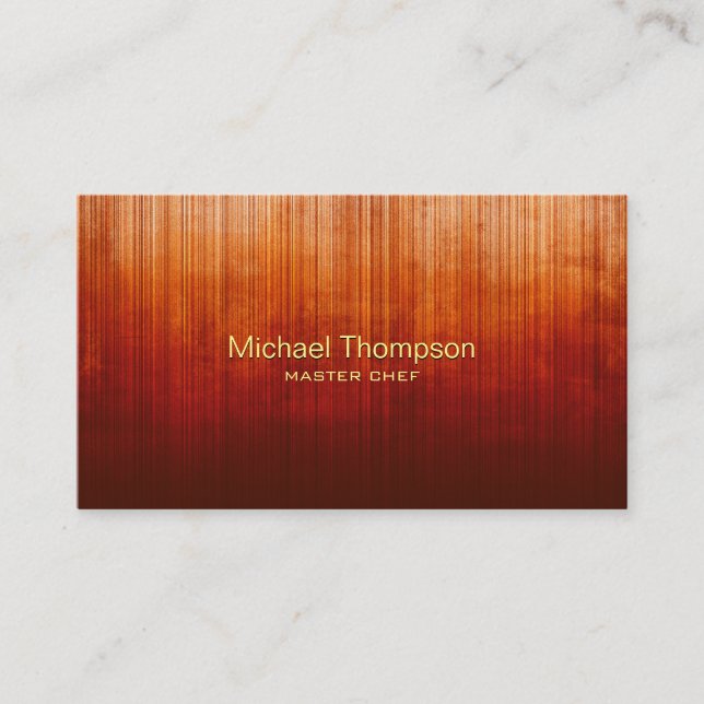 Professionell Elegant Modern rustik stripe Mbre Visitkort (Framsida)