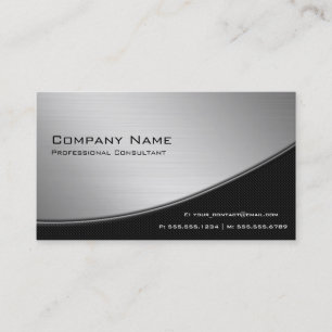 Professionell Elegant Modern Silver Affär Visitkort