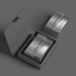 Professionell Elegant Modern Silver & Guld Metall Visitkort