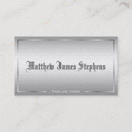 Professionell Elegant Modern Silver Metallic EU Visitkort