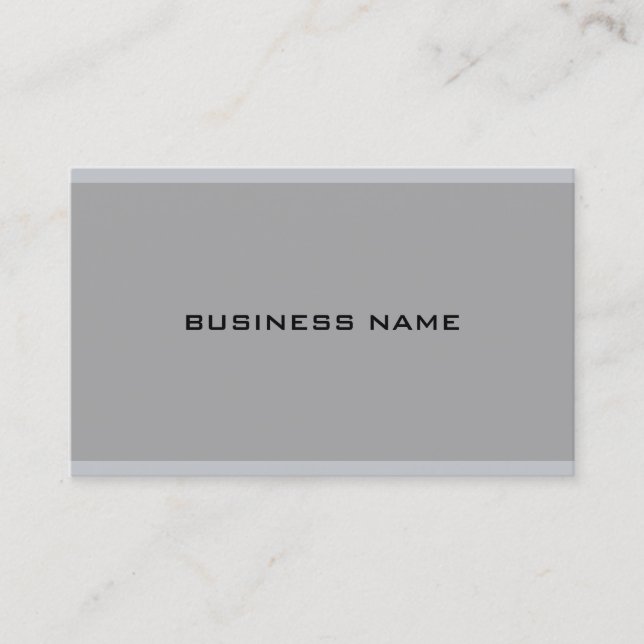 Professionell Elegant Modern Simple Template Grått Visitkort (Framsida)