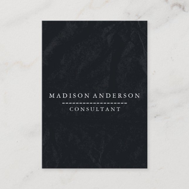 Professionell Elegant Modern Svart Krittavla Visitkort (Framsida)