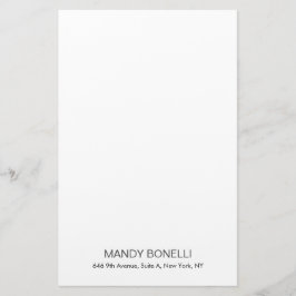 Professionell elegant modern trendig minimalistisk brevpapper