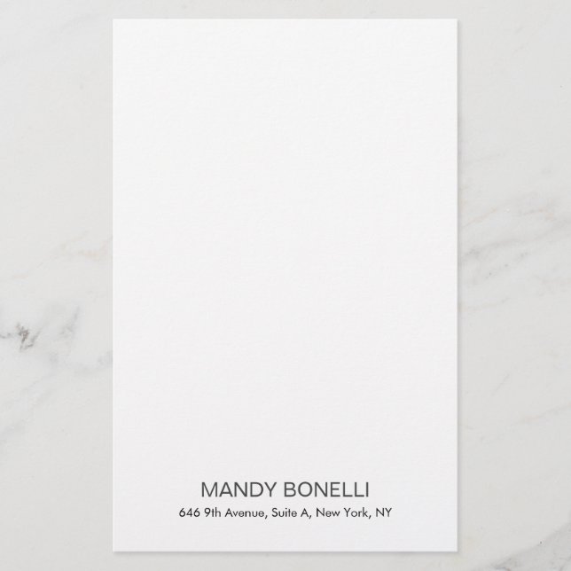Professionell elegant modern trendig minimalistisk brevpapper (Framsida)