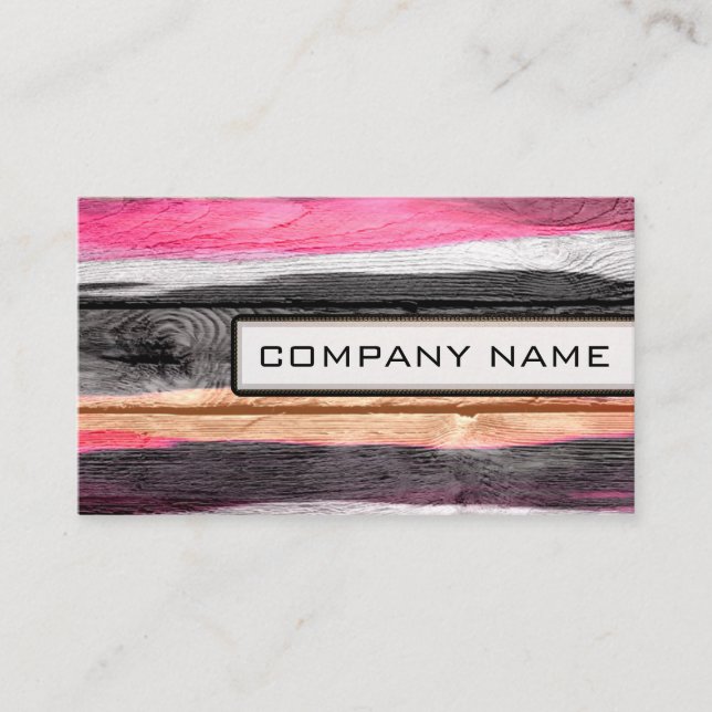 Professionell Elegant Modern Wood-utseende #25 Visitkort (Framsida)