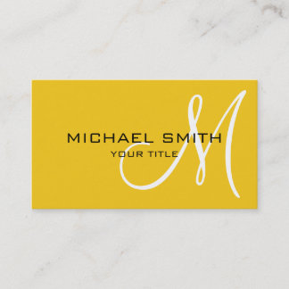 Professionell Elegant Monogram Enkel Citron Visitkort