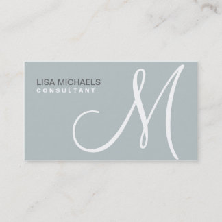 Professionell Elegant Monogram Makeup Artist Grönt Visitkort