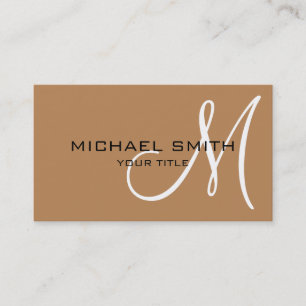 Professionell Elegant Monogram Plain Hjort Visitkort