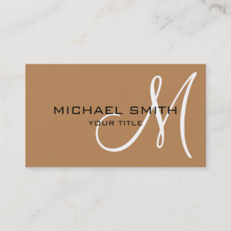 Professionell Elegant Monogram Plain Hjort Visitkort